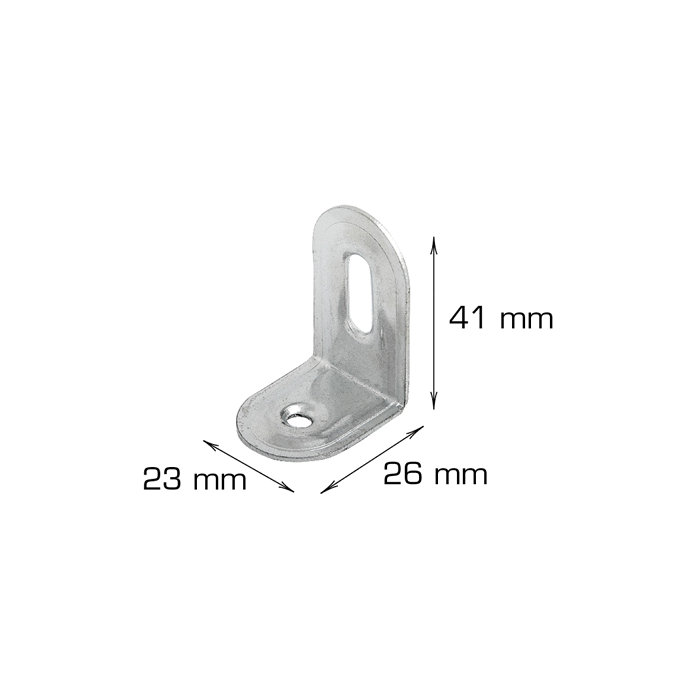 Møbelvinkel 41 x 26 x 23 mm - 4 stk.